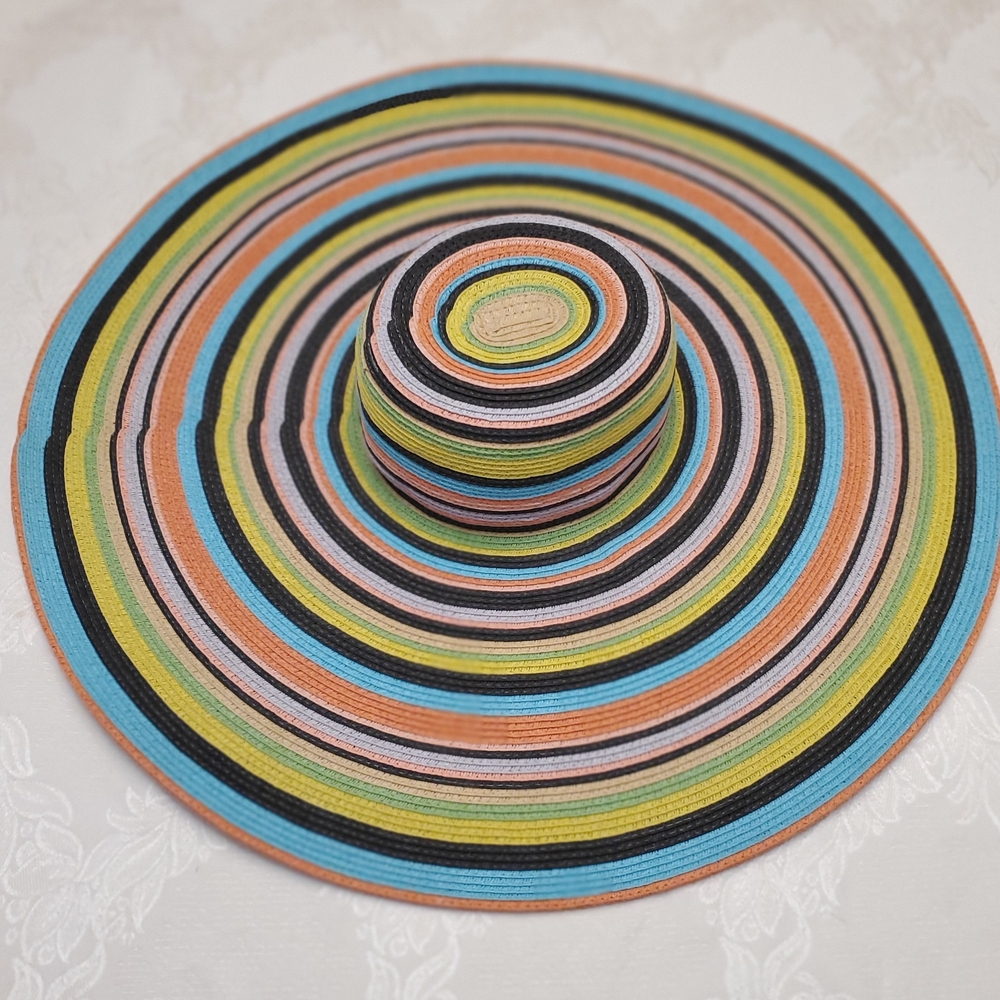 Large floppy Beach Hat by San Diego Hat Company Multicolor Striped Hat